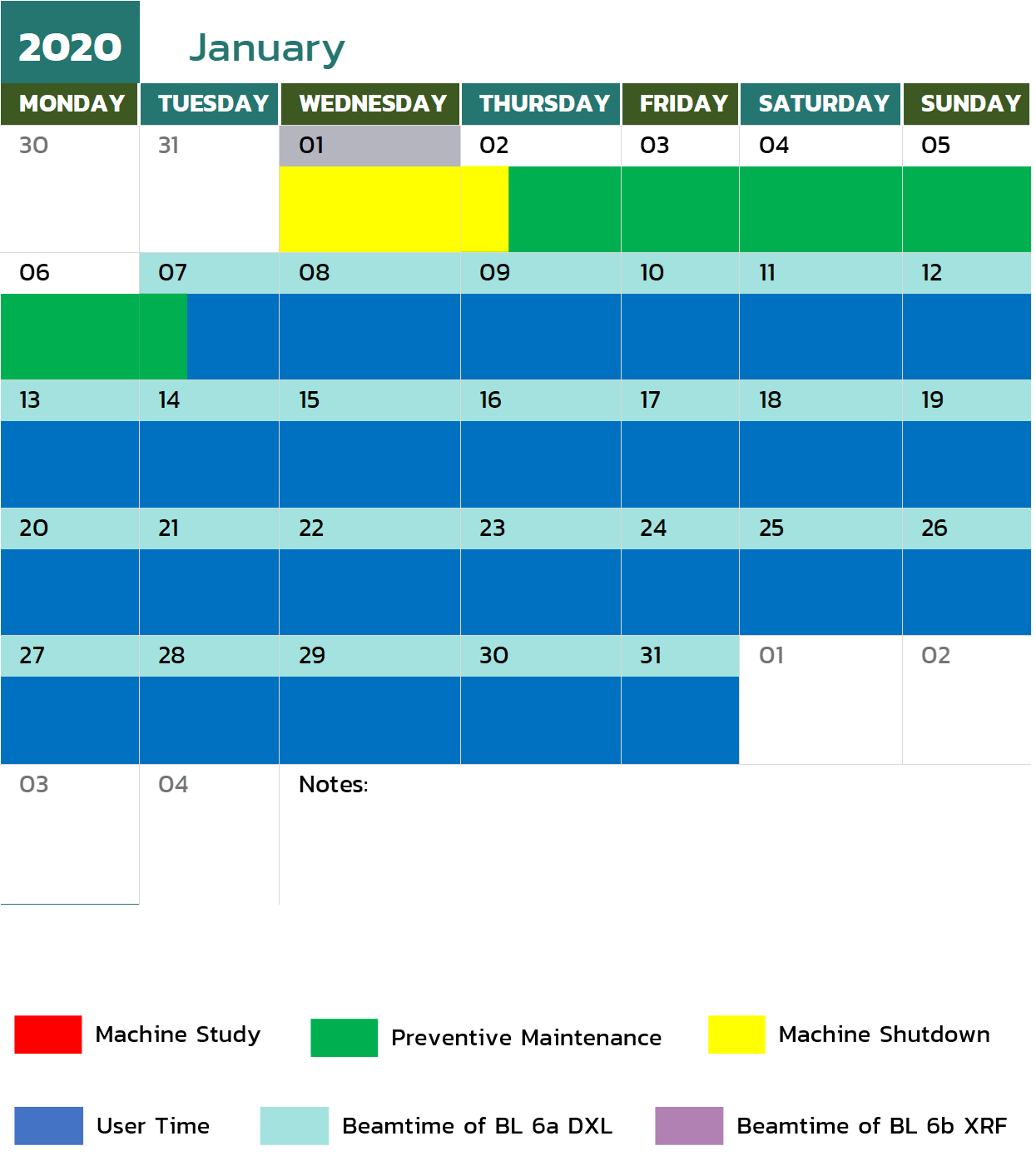 calendar jan