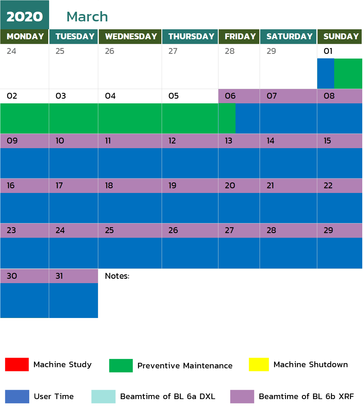 calendar mar