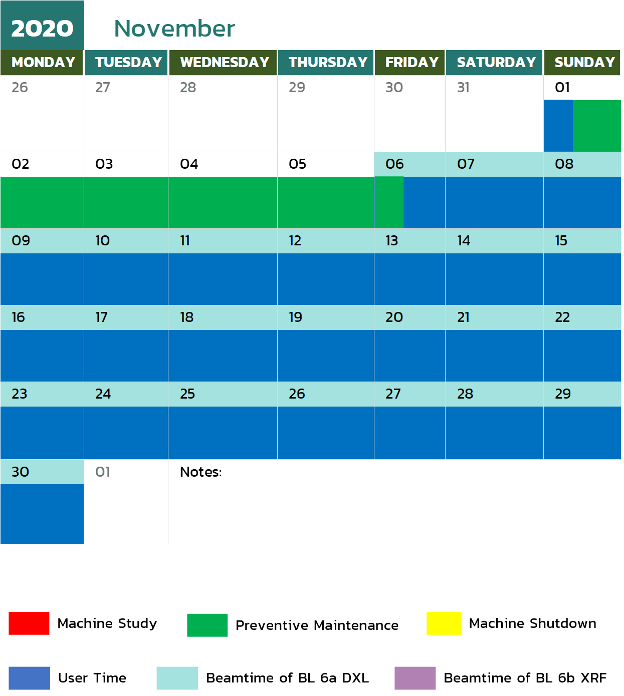 calendar nov