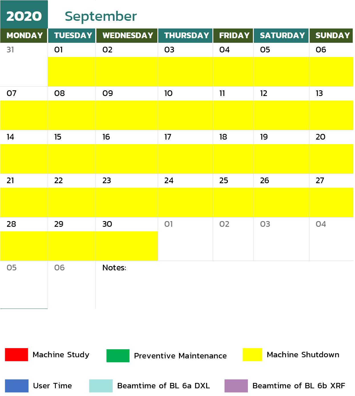 calendar sep