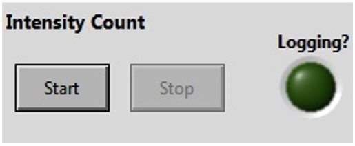 Screenshot: Intensity count
